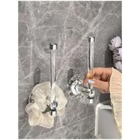 [Đa Năng] Đèn acrylic sang trọng buộc tóc móc treo tường không đục lỗ có giá để đồ kẹp tóc trang sứ