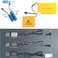 [Đa Năng] Đồ chơi xe điều khiển từ xa cáp sạc usb xe tăng tàu robot xe tải sạc 3.6v4.8 bộ pin đa nă