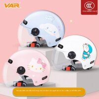 [Đa Năng] HelloKitty xe máy điện Mũ bảo hiểm VAR nửa mũ bảo hiểm dành cho nam và nữ dễ thương được
