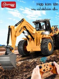 [Đa Năng] Lớn trẻ em hợp kim xe điều khiển từ xa máy xúc đồ chơi ô tô bé trai mô phỏng máy xúc điện