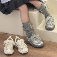 [Đa năng mới] Giày nữ mùa xuân hè, giày thể thao trẻ em, giày lưới cho bé gái, giày tập mùa xuân thu cho bé gái lớn, giày thường