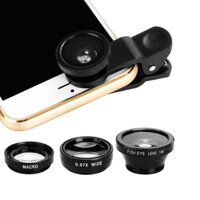 Đa Năng Mũi 3 Trong 1 HD Cá Mắt Camera Macro Góc Rộng Ống Kính Điện Thoại Cho iPhone 7 8 6 6 S plus X Cho Samsung Xiaomi Redmi Huawei