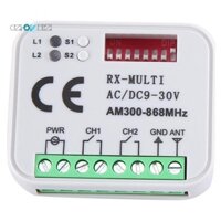 Đa Năng RX Đa Tần Số 300-868 MHz Thu 2CH 12V 24V Module Rơ Le Cửa Nhà Để Xe Điều Khiển Từ Xa 433.92 MHz 868 MHz Bộ Thu Điều Khiển Từ Xa Bộ Thu Cửa Nhà Để Xe