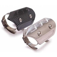 Đa Năng Thép Không Gỉ Xe Máy Ống Giữa Tấm Chắn Nhiệt Sợi Carbon Midpipe Chống Che Chắn Vỏ Bảo Vệ