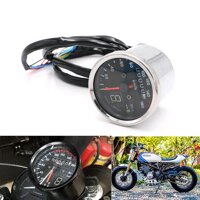 Đa Năng Xe Máy Cafe Race Đo Tốc Độ Đồng Hồ Đo Đồng Hồ Đo 0-160Km/U Nhạc Cụ Với Đèn LED Chỉ Báo Chrome