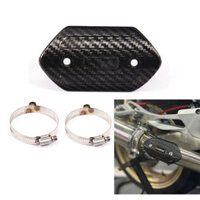 Đa Năng Xe Máy Xả Midpipe Tấm Chắn Nhiệt Sợi Carbon Thật Ống Xả Giữa Chống Bỏng Vỏ Bảo Vệ