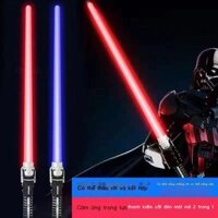 [Đa Năng]∋Đồ chơi kiếm nhật đen katana phát sáng - Bộ 2 kiếm phát sáng đồ chơi có đèn LED hóa trang phim Star Wars tặng