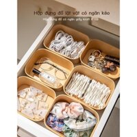 [Đa Năng]Ngăn kéo hộp bảo quản hộ gia đình giấy kraft phân loại hiện vật để bàn mỹ phẩm hộp nhỏ đặt giỏ đựng đồ lặt vặt
