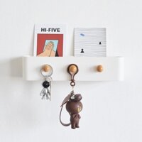 [Đa Năng]Tre trắng tường nhà lưu trữ chìa khóa móc đồ lặt vặt kệ viscose miễn phí đấm vào hiên giao hàng liền mạch keo d