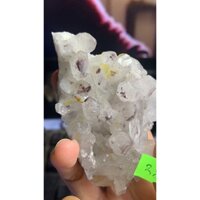 đá natural stone thạch anh vàng Citrine nhũ tím hốc trứng natural stone Citrine mã 385