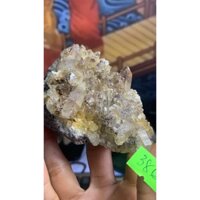 đá natural stone thạch anh vàng Citrine nhũ tím Amethyst hốc trứng natural stone Citrine mã 386