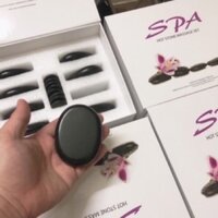 Đá nóng núo lửa viên ô van.Hộp 16 viên 8 to 8 nhỏ.