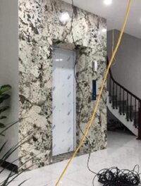 Đá Ốp Thang Máy Alaska White Granite