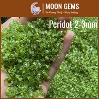 Đá Peridot phong thuỷ thanh tẩy Moon Gems , Đá ô liu màu xanh để trang trí nhà cửa Thiền định 2-3 mm