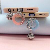 Đá phát sáng trong bóng tối, chuông bảo vệ màu xanh và hồng, cổng sạc điện thoại, lỗ tai nghe, nút chống bụi cho cặp đôi nam nữ [yfs]