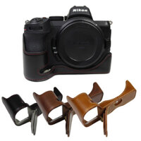 Da PU Bảo Vệ Camera Nửa Túi Cầm Dành Cho Nikon Z7 Mark II Z6 Mark II Z7 Z6 Z5 Túi Máy Ảnh Vỏ Bảo Vệ