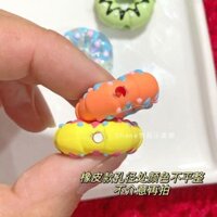 Dạ Quang Vẽ Tay Bánh Mì Vòng Đính Hạt Acrylic Rời Hạt Tự Làm Phụ Kiện Trang Sức Dây Đeo Điện Thoại Di Động Móc Khóa Chất Liệu20241015