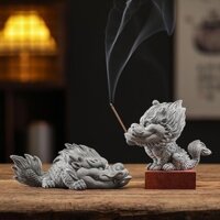 Đá sa thạch xanh tốt lành Quái thú Kirin Hương Dính Hương Dính Đồ trang trí