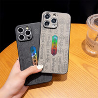 Da Sang Trọng Laser Dập Nổi Dây Đeo Tay Ốp Lưng Điện Thoại iPhone 16 15 14 13 12 11 ProMax Thời Trang Chống Sốc Bảo Vệ