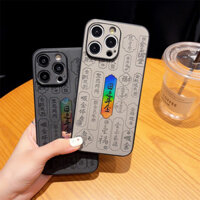 Da Sang Trọng Laser Dập Nổi Dây Đeo Tay Ốp Lưng Điện Thoại iPhone 16 15 14 13 12 11 ProMax Thời Trang Chống Sốc Bảo Vệ