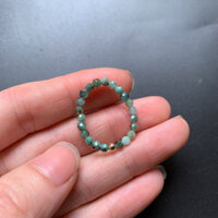 Đá Sinh Tự Nhiên Ngọc Lục Bảo Xanh Nhẫn Nam Nữ Cung Hoàng Đạo Nhẫn Trang Sức 2.5-3mm