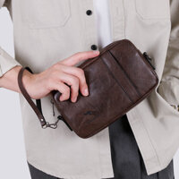 Da sling shoulder clutch bag túi xách cho nam ví điện thoại di động lớn thời trang người đàn ông thường ví tiêu chuẩn 1554