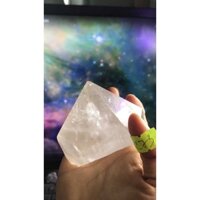 đá stone tự nhiên Natural trắng KIM TỰ THÁP phale Natural   tẩy thiền  tarot  Clear Quartz Natural  273