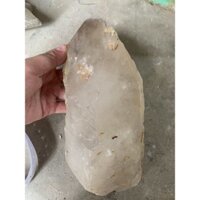 Đá thạch anh trắng nguyên bản thô dùng trang trí nhà cửa thanh tẩy năng lượng cao21cm nặng2,2kg(1519)