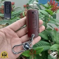 DA THẬT Bao da chìa khóa xe máy VISION 2021 - 2023, bảo hành 2 năm, da bò thật, - nâu cafe - chỉ lấy bao da