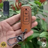 DA THẬT Bao da chìa khóa xe máy VISION 2021 - 2023, bảo hành 2 năm, da bò thật, - vàng bò - chỉ lấy bao da