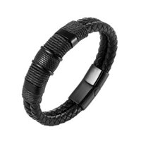 Da Thật Chính Hãng Hai Lớp Vòng Tay Inox Ngày Lễ Tình Nhân Bạn Trai Nam Phù Hợp Với Bện Độc Đáo Phụ Kiện Tay
