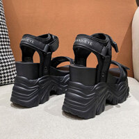 Da Thật Chính Hãng Mùa Hè Phong Cách Mới 11cm Dép Tăng Chiều Cao Bên Trong Phù Hợp Với Giày Sandal Thể Thao Cao Gót Nữ Đế Dày Bố Nêm Gót