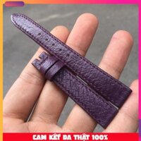 [Da Thật] Dây Đồng Hồ Da Đà Điểu Nữ Màu Tím Đậm Đủ Size  [DOHA]