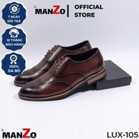 [Da thật] Giày Oxford nam da bò cao cấp, giày cưới, giày công sở MANZO - Giày dép bảo hành 12 tháng - LUX 105