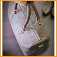 [Da thật] Túi du lịch da bò miếng TT102 - 100% da bò thật BH 3 năm