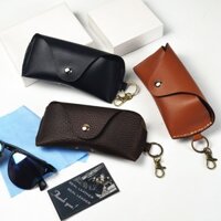[Da thật] Túi đựng kính mắt da bò thật (Tặng kèm khăn lau kính) GC101 (Đen/Nâu bò/Nâu sẫm)  - 100% da thật, BH  3 năm