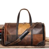 [Da thật] Túi xách du lịch nam da bò thật phối màu TT115VB - 100% da thật, BH 3 năm