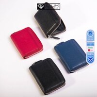 [DA THẬT] VÍ nữ mini, ví dây kéo Nhỏ Gọn Tiện Lợi Mini ZIP Da Saffiano Nhập Khẩu Cao Cấp Chống Thấm Nước Nam Nữ Olux *