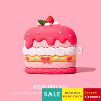 [Da tôm lựa chọn đặc biệt] Tương thích với vỏ AirPods Pro 2, vỏ tai nghe Bluetooth Apple, vỏ bảo vệ AirPods thế hệ thứ ba, vỏ mềm silicone dễ thương cho AirPods 4, hộp iPod Pro 2 thế hệ thứ hai, bánh dâu BIXJ