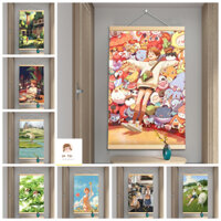 Da Tou-30*40cm/40*50cm-tranh tô màu theo số có khung -tranh tô màu cho bé-Sản phẩm mới Khung cuộn treo phong cách Hàn Quốc Minh họa chữa bệnh bằng gỗ nguyên khối treo S--tranh tô màu theo số--tranh tô màu số hoá--tranh số hoá theo yêu cầu-