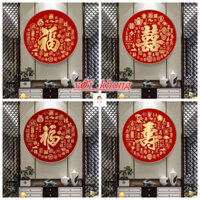 Da Tou-30*40cm/40*50cm-với khung-tranh tô màu theo số-Tranh Sơn Dầu Kỹ Thuật Số Tự Tô Màu Với Khung Bên Trong Tròn Trang Trí Phòng Khách Lễ Hội Trung Quốc Hàng Trăm Shou Fu Tu--tranh tô màu cho bé --tranh tô màu--*tranh số hóa--tranh tô màu số hoá-