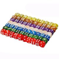 Đá viên xúc xắc 16mm, xúc xắc mạt chược nhọn, màu sắc, hình tròn, hoa văn ngọc trai, xúc xắc số, đạo cụ trò chơi uống rượu