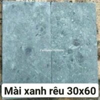 Đá xanh rêu mài mặt Thanh Hóa 30x60x2cm, đá lát sân vườn vỉa hè lối đi