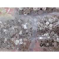 Đá xoàn không đế 1 lỗ, đá mặt tròn kết áo 1 lỗ