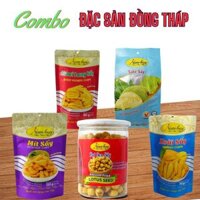 [Đặc sản Đồng Tháp] Combo 5 món Trái Cây Sấy Nam Huy (Hạt sen, Mít sấy, Khoai lang, Xoài, Sake sấy) OCOP 4sao