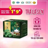 Đặc Sản Đồng Tháp - Trà Lá Sen hộp 30 Túi Lọc x 3Gram giúp giảm chảy máu cam, hạ huyết áp, tan máu tụ của Siêu Thị Thiên Nhiên - 1 hộp 30 túi lọc - OCOP 4 SAO - 1 hộp 30 túi lọc
