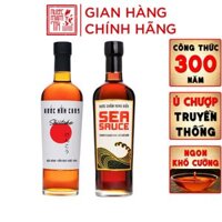Đặc Sản Phan Thiết - Combo 1 Chai Nước Chấm Rong Biển Sea Sauce 500Ml Từ Rong Biển Và Đậu Nành Có Vị Ngon Tự Nhiên  1 Chai Nước Mắm Chay Shiitake 500Ml Từ Đậu Nành Và Nấm Ngọt Shiitake Nhật Bản
