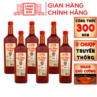 Đặc Sản Phan Thiết - Thùng 6 Chai Nước Chấm Cá Cơm Than Làng Chài Xưa Chai Nhựa Cao Cấp 1 LítChai Đặc Biệt Thanh Dịu An Toàn Tiết Kiệm