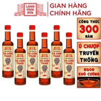 Đặc Sản Phan Thiết - Thùng 6 Chai Nước Mắm Nhỉ Cá Cơm Than Làng Chài Xưa 525MlChai Sánh Đặc Thịt Cá 300 Năm Truyền Thống
