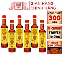 Đặc Sản Phan Thiết - Thùng 6 Chai Nước Mắm Nhỉ Cá Cơm Vàng Ruột Đỏ Làng Chài Xưa 525MlChai Cá Ngon Vùng Nước Trồi 300 Năm Truyền Thống